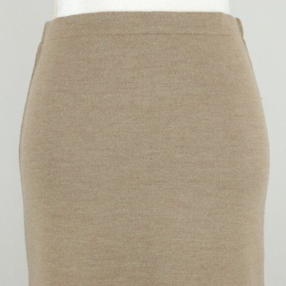 L&F Women's Medium Tan Merino Wool Blend Tight Knit Sweater Pencil Skirt - Picture 2 of 7